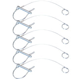 COMVERIX Trailer Coupler Pin 5/16 x 1-3/4 5Pcs,Prevents Loss with Plastic Coating Tether(11-1/2), Locking Pin for Trailer and Fa