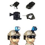 HYFAN NVG Tactical Helmet Accessories Front Bracket Mount for Fast MICH Action Camera (Black)