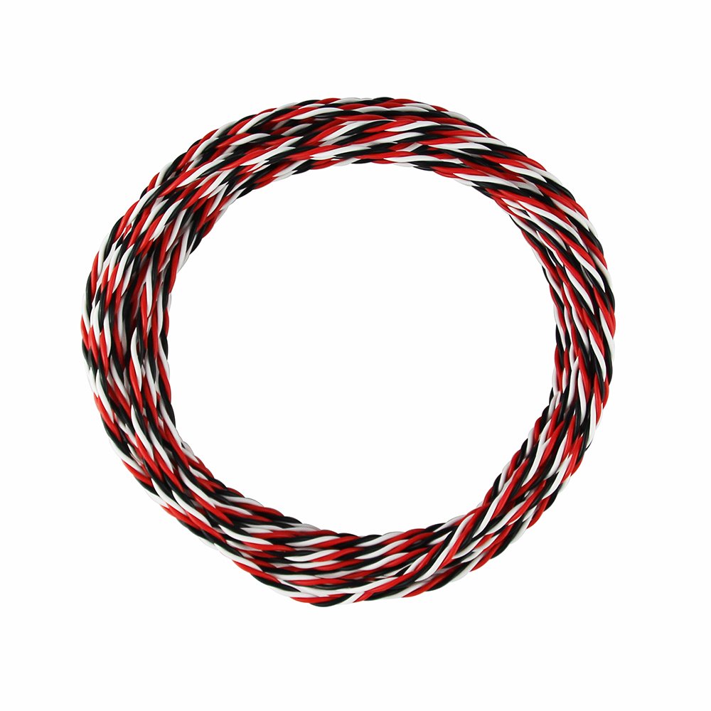 Oliyin 32 Feet 26Awg 26# Twist Servo Extension Cable Futaba Twisted Wire Lead For Rc Airplane Accessories