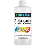 X ARTY HUB Acrylic Varnish High Gloss, 16.9 fl oz (500 ml) - Brushable & Airbrushable Clear Coat, Anti-Yellowing/Fading/Cracking