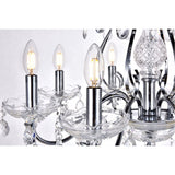 Elegant Lighting Living District Indoor Modern Home Decorative Bright Ceiling Voltaire Collection Chandelier D26 H25 Lt:8 Chrome