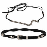 Bdelrinque 2Pcs Cowboy Hat For Bands, Western Style Hat Belt, Leather Strap For Costume Parties Outdoor Events Fashion Styling B