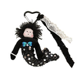 The Style Sutra Sequins Mermaid Doll Pendant Keychain Bag Pendant For Car Keys Travel Wallet Black|Clothing, Shoes & Accessories