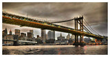 Manhattan Bridge And New York City Skyline, Nyc-Paper Art-50,,X26,,