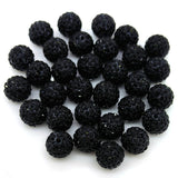 12mm Rhinestone Beads 100pcs 12mm Diameter Charms Mix Colors Randomly for Jewelry Making (Clay Black)