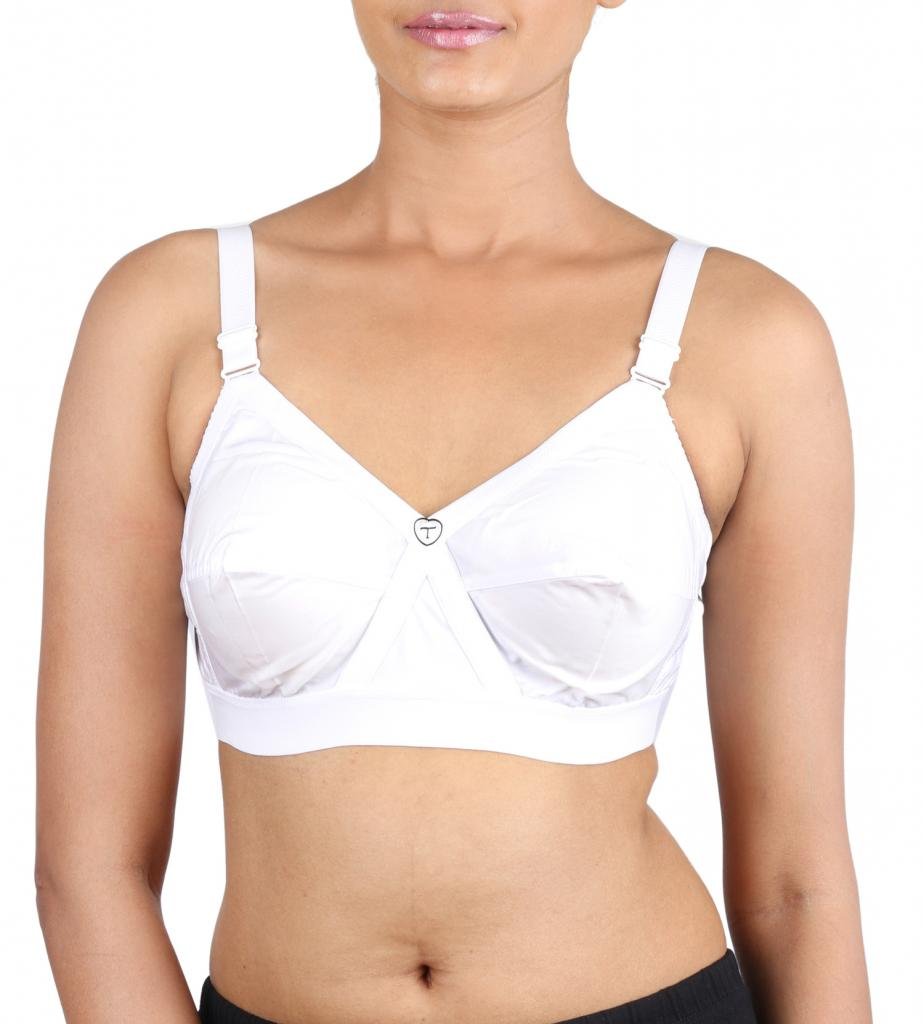 Trylo Women'S Cotton T-Shirt Bra Women'S Non-Wired Bra (Krutika-102_White_36),White,36,B00R672TYK