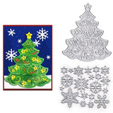 Estivaux Christmas Trees Snowflake Die Cuts for Card Making, Winter Holiday Snow Cutting Dies Sets Xmas Tree Star Dies Stencils 