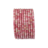 BEADIA Natural Rhodochrosite Short Cylinder Beads 2x3mm 155pcs Tube Loose Semi Gemstone Beads for Jewelry Making Design
