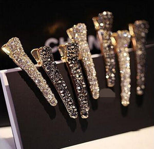 4PCS Rhinestone Crystal Hair Clip Pearl Barrette Hair Accessories Duck Bill Alligator Hair Clips for Girls Women Lady