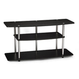 Convenience Concepts Designs2Go No Tools 46 inch 3 Tier Wide TV Stand, Black