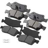 AUTOMUTO 8PCS Front & Rear Disc Brake Pads Set D1498 D1629 For Dodge For Durango 2017-2018,For Jeep Grand Cherokee 2017-2019