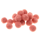 Zasy Needle Felt Balls Pure Wool Beads Dry Felted Balls 15mm Handmade DIY Crafts 20pcs (Peach)