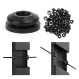 Muzata 100Pack Level Stairs Angle Protector Sleeves Cable Railing Kits for 25 30 35 Degree Metal Post 1/8 5/32 3/16 Stainless