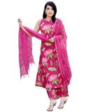 Gosriki Women'S Rayon Viscose Printed A-Line Kurta With Palazzo & Dupatta (Amala Pink-Gs_S_Pink_Small),Pink,,B0F54CNJWF