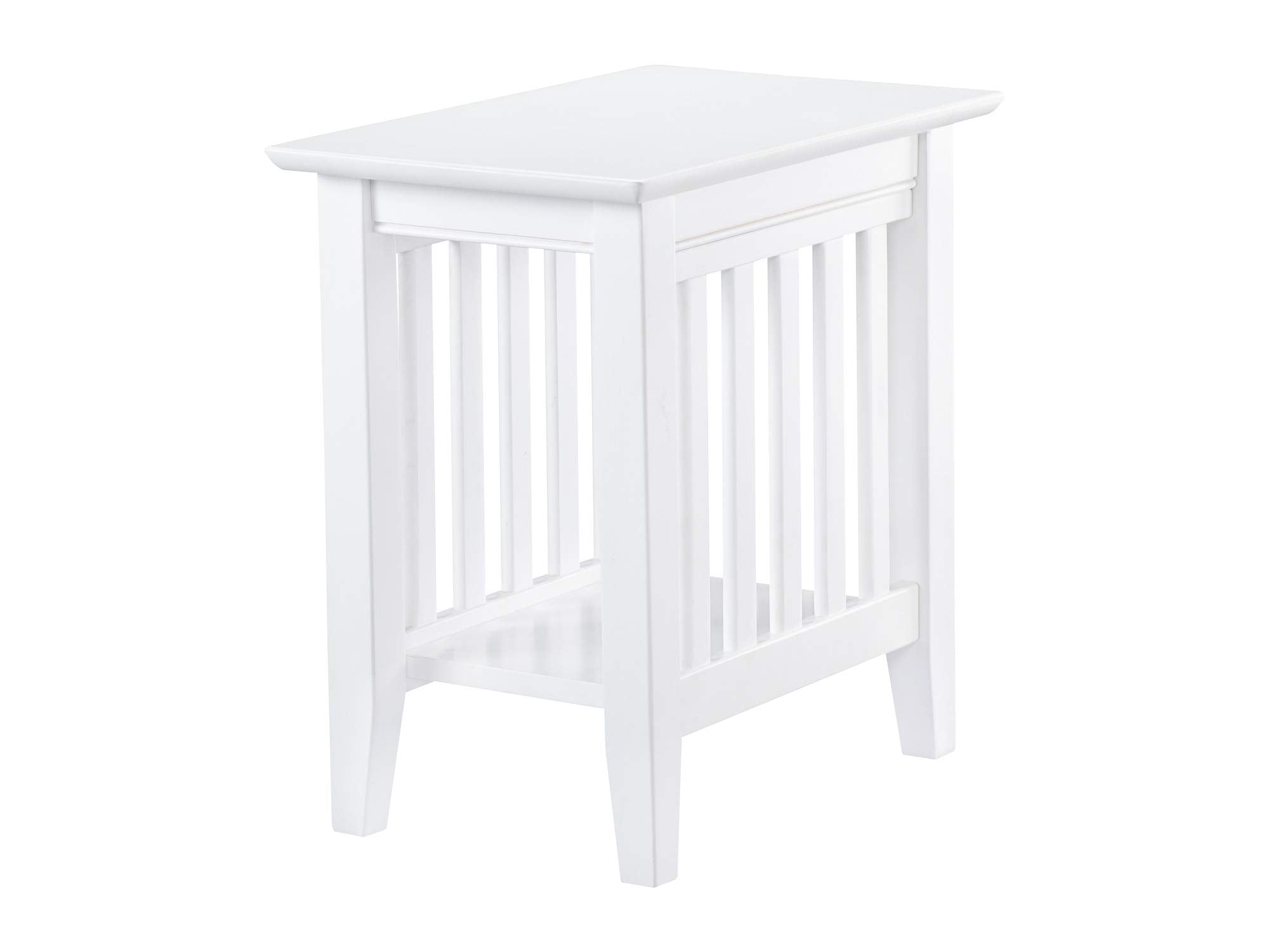 Mission Chair Side Table In White