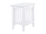 Mission Chair Side Table In White