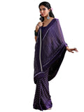 Libas Women'S Satin Saree (16047R_Purple)