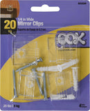 OOK 534016 1/4-Inch 20-Pound Adjustable Plastic Mirror Holders, 4-Pack