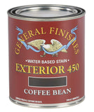 General Finishes Exterior 450 Water Based Wood Stain, 1 Quart, Coffee Bean