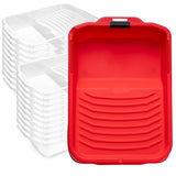 Mister Rui 9 Inch Paint Tray with Liner, 21 Pack, Sturdy Plastic Paint Tray with 20 Liners, Paint Pan Liners, Paint Roller Trays