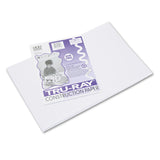 TruRay Construction Paper, 50% Recycled, 12 x 18, White, Pack Of 50