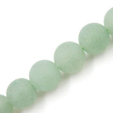 Matte Gemstone Beads for Jewelry Making, Sold per Bag 5 Strands Inside (Matte Green Aventurine, 8mm)