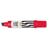 Pilot 45300 Jumbo Refillable Permanent Marker, Broad Chisel Tip, Red