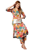 Gosriki Women'S Rayon Blend Straight Printed Kurta With Pant (Samlok White-Jl-Gs_S_White_Small),White,,B0D73XCKK5