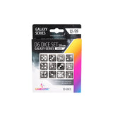 Galaxy Series Moon D6 Dice Set | Set of 12 Six-Sided Dice | Premium Quality Resin Dice for Dice Games, Board Games and Card Game