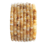 Natural Yellow Jade Stone Spacer Beads 4x2mm 38cm/str Flat Round Loose Semi Gemstone Caps for Making Bracelets Necklace