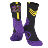 Proberos Basketball Socks For Men, Cotton Sports Socks, SweatAbsorbing Breathable, No.23 Special Edition, For Basket Ball, Badm
