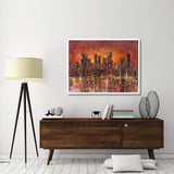 Sunset In New York-Paper Art-50,,X38,,