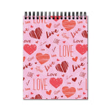 Plan To Gift Love Texture Spiral Wiro Diary Notebook Journal Drawing Book Blank Unruled Pages Potrait A4 (Size 8X11)
