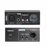 Rodyweil Mic Preamp with 19 ~ 75db Adjustable Gain Boost Balaneced Line Out and 48V for Dynamic, Condenser,Ribbon Microphone, Au