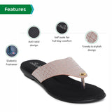 Ortho Joy Fancy Doctor Sandals|| Stylish Comfortable Casual Slippers For Women,Peach,5,B0B6FYNVNF