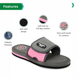 Ortho Joy Fancy Doctor Slipper For Women || Comfortable Ortho Slipper For Women,Grey-Pink,8,B0BJ2H2T2X