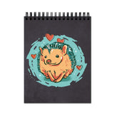 Vprint Rat Love Spiral Wiro Unruled Blank Pages Notebook Diary Journal Drawing Book Potrait A4 (Size 8X11)