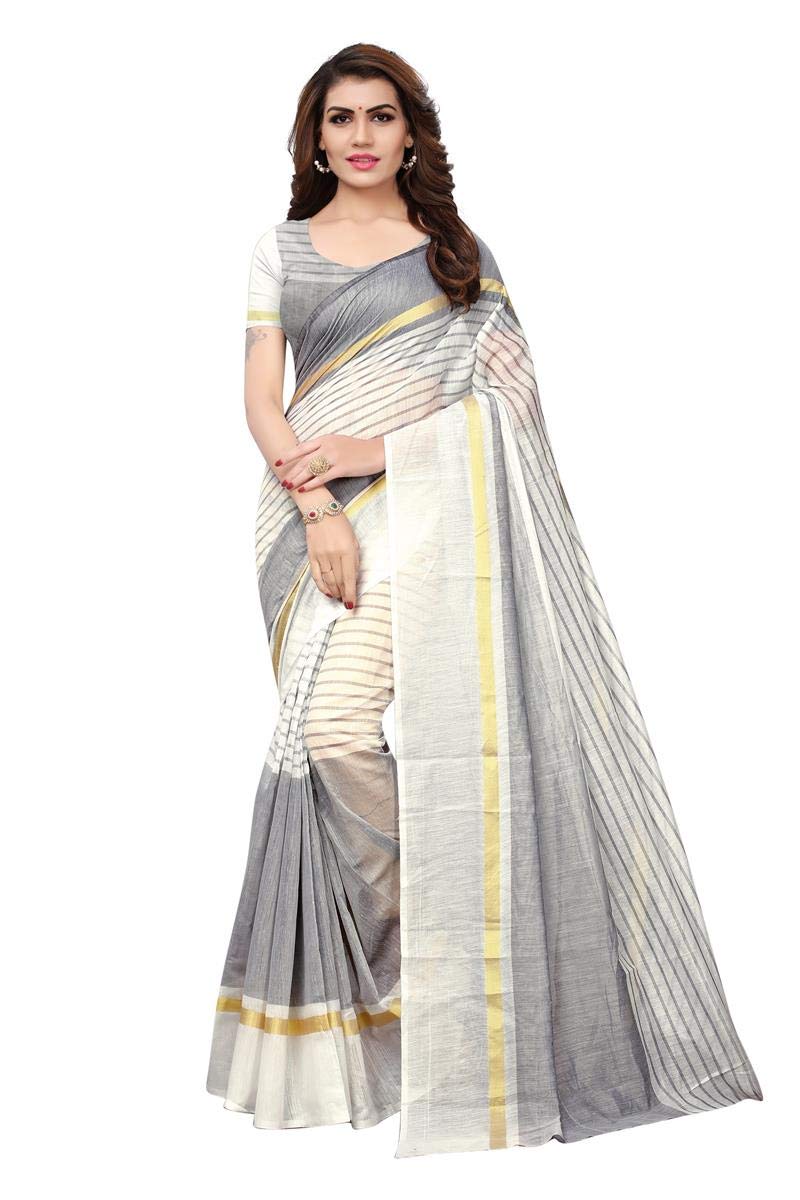 Anni Designer Sarees For Women Multicolored Art Silk Gold Striped Printed Sarees With Blouse Piece (Pack Of 3)(Art-Cmb-486_Free Size),Multicolour,Free,Art Silk,Traditional,Saree