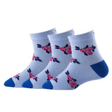 Young Wings WomenS Socks Blue Color Cotton Fabric Free Size Ankle Length Casual & Formal Wear Socks Pack Of 3 W15116L