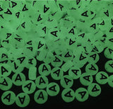 200PCS Letter Beads Glow in The Dark 4x7mm Acrylic Alphabet Vowel Letter A Beads for Jewelry Bracelet Making