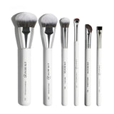 Albeaut Face Makeup Brush Set 6PCS, Angled Cream Foundation Liquid Blush Brush Concealer Brush Under Eye, Nose Contour Eyeliner 