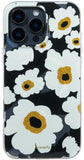 SCORPIFY for iPhone 16 Pro Case [Compatible with MagSafe] with Black Corn Poppy Floral Design, Cute Clear Flower Magnetic Phone 