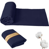 KEPYDRMTF 58  Wide 100% Combed Cotton Fabric By The Yard, Navy Fabric, Soft and Durable, Quilting Material for Sewing and DIY (