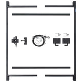 Adjust-A-Gate Full Frame Gate Fence Kit, Fits 60-96 Openings & Up to 5', Black - Heavy-Duty Outdoor Reinforcement & Accessories 