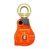 Rock Exotica Omni-Block 2.6 Single Swivel Pulley - High-Strength Swivel Pulley with Sideplate Access for Rigging - Made in The U
