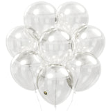 AFTERLOON Biodegradable Balloons 24 pcs Clear 10 Inch, Transparent Color Thickened Extra Strong Natural Latex Helium Float, Mult