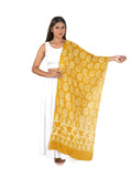Gutthi WomenS Cotton Stoles | Scarf Lightweight & Comfortable For All Seasons | Soft Floral Scarves, Size (100X180 Cm) (Yellow)