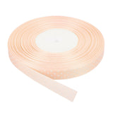 MECCANIXITY Grosgrain Ribbons 50 Yards 5/8 Inch Orange Pink with White Dots Ribbon Bow Decoration for Crafts Gift Wrapping Weddi