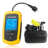 Portable Fish Finder Ice Kayak Fishing Gear Water Depth Finder Handheld Fishfinder with Sonar Transducer, Water Resistant Bag an