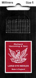 Colonial Needle HW25001 12 Count Richard Hemming Milliners/Straw Needles, Size 1